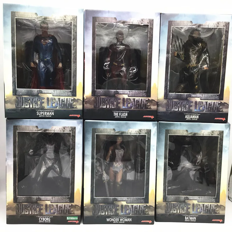 В наличии ARTFX статуя DC Лига Справедливости Супермен Бэтмен вспышка Aquaman чудо