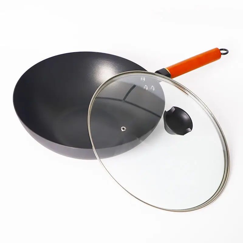 Wok non-stick pot 20/26CM frying pan smokeless cast iron skillet induction cookware kitchen | Дом и сад