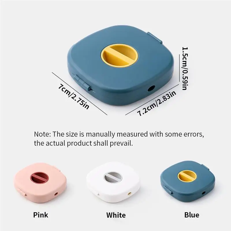 

Cable Organizer Rotating Cable Winder Box Plastic Portable Wire Storage Case Phone Holder, Blue