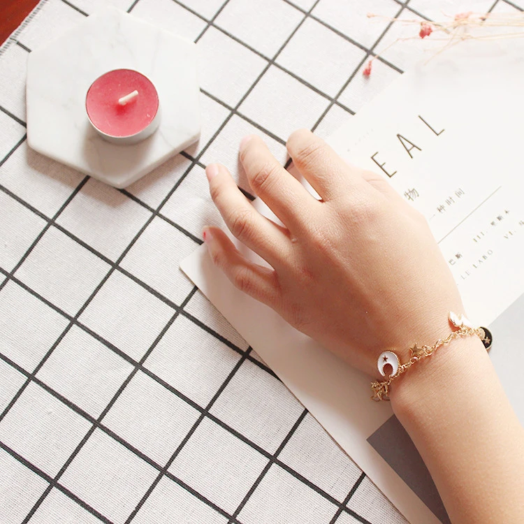 Женский браслет со звездами Луной и животными вечерние браслеты свадебные