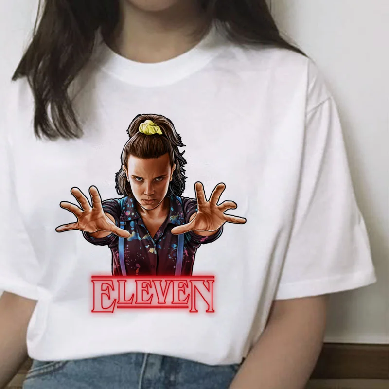 Stranger Things 3 женская футболка смешная одиннадцать футболок модная Ulzzang с коротким