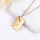 Каханне Лст Канверт Кулон Карал з нержавеючай стал Ювелрныя вырабы Споведзь Люблю цябе на дзень Святога Валянцна Дзень мац Калядны падарунак Дайце ёй лепшы падарунак Колье из нержавеющей стали с надписью Love