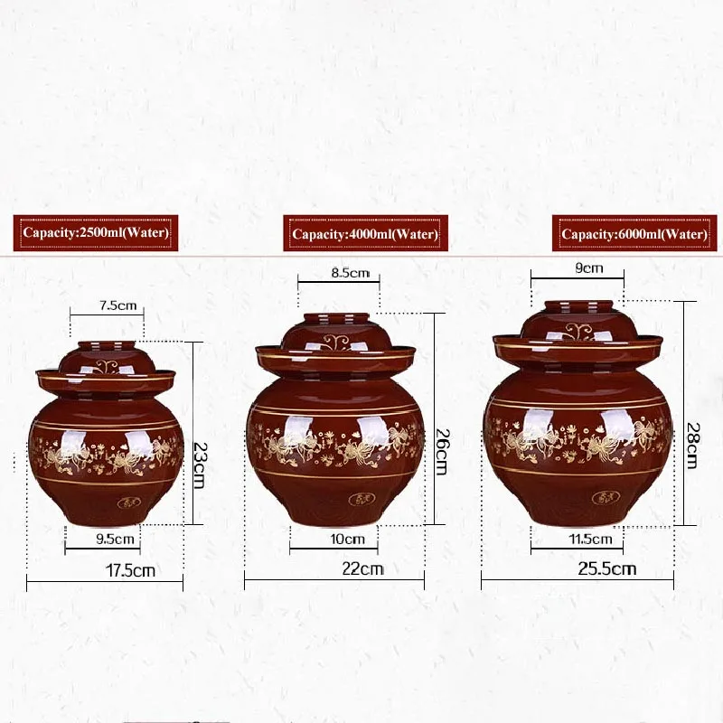 Большая Емкость керамическая кожа домашние ночные пятна маринованная капуста