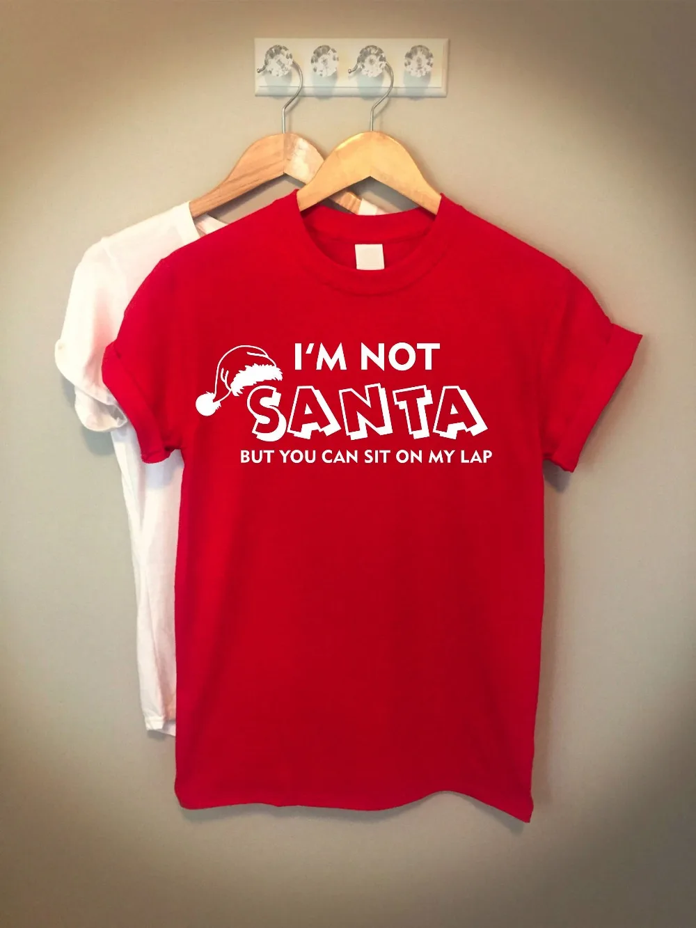 Женская модная Эстетическая рубашка хлопковая Красная рождественская