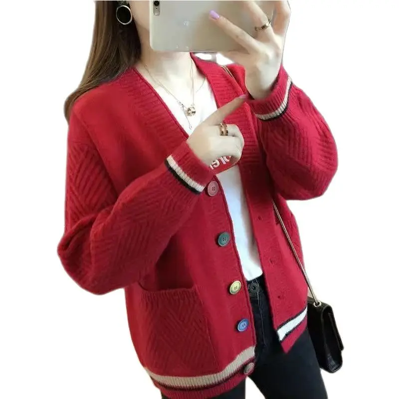 

Women's Cardigan SweaterSpring And Autumn 2021 New Korean Edition Sweater Women Loose Students Short Casual Fashion