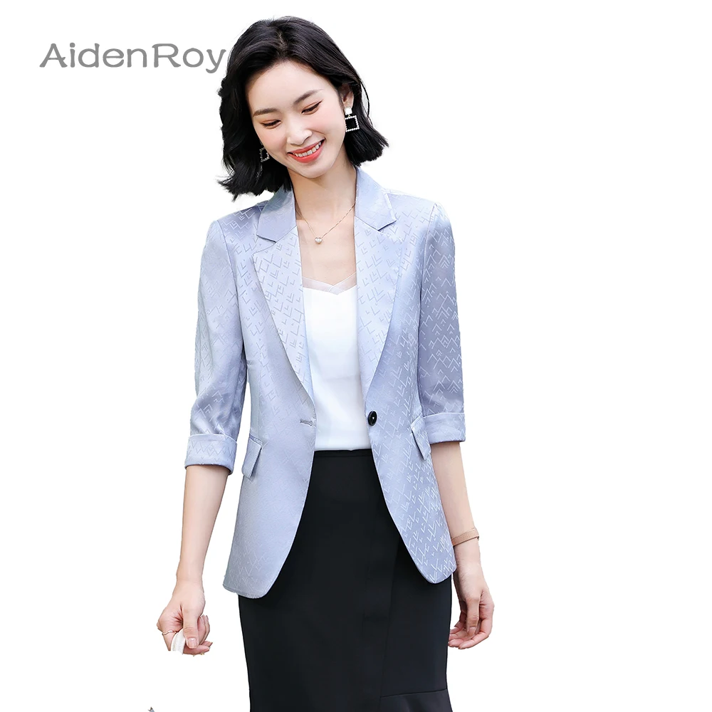 

2021SS New Female Elegant Formal Office Work Wear Ladies Casual Apricot White Blazers Women Outerwear Jackets OL Styles