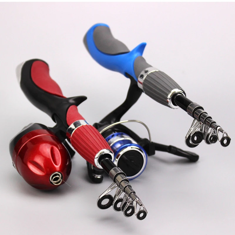 

1.4m Length Carbon Fiber Rod Superhard Boat Ice Fly Lure Fishing Rod With High Quality Foldable Fishing Reel Fishing Tackle Set