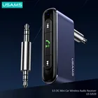 Автомобильный беспроводной мини-аудиоприемник USAMS 3,5 DC с Bluetooth, автомобильный беспроводной адаптер из алюминиевого сплава с функцией Hands Free, радиоплеер