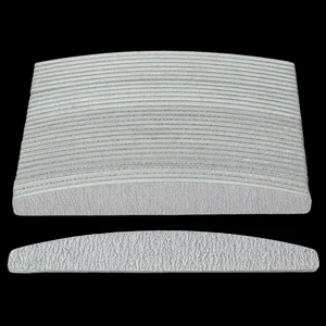 Пилка для ногтей серая 100100180 шт.лот, изогнутые серые блоки для гель-лака, инструменты для маникюра и ухода за ногтями