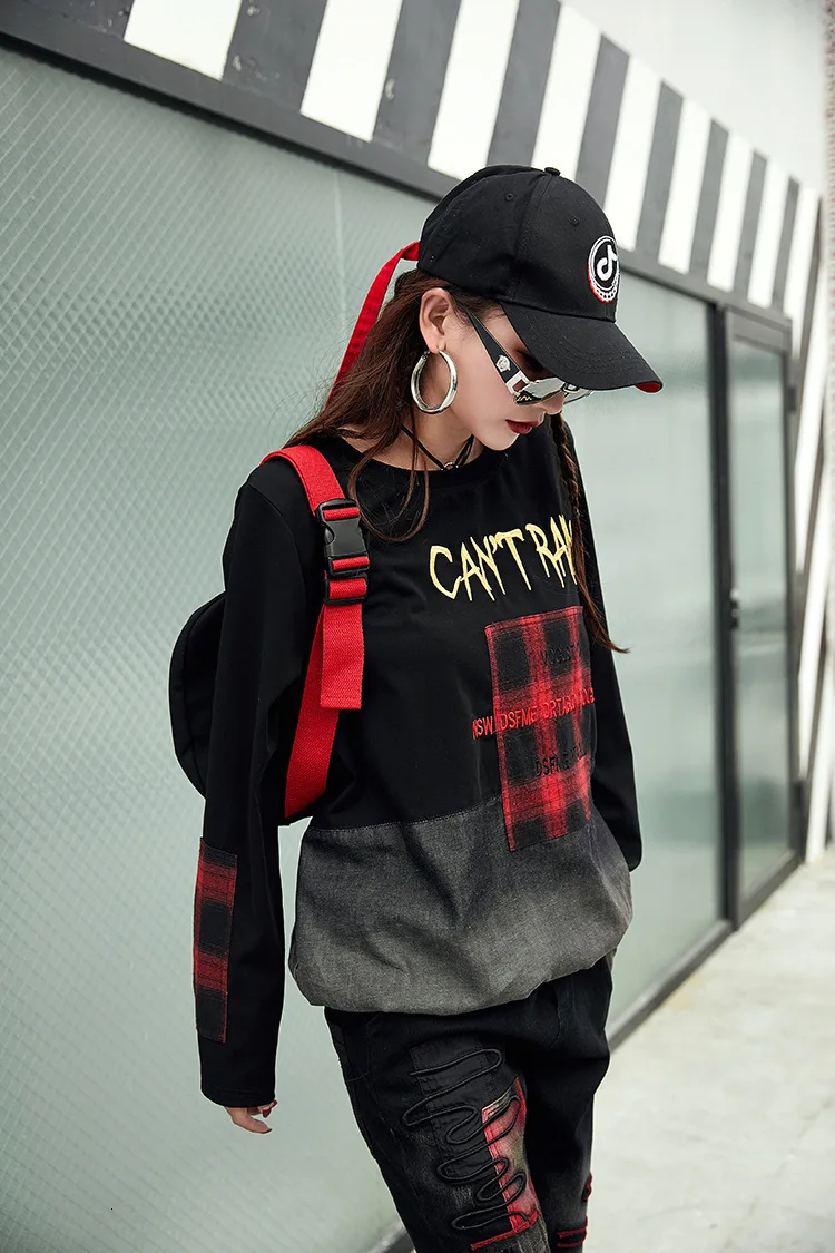 Max LuLu Роскошные корейские Harajuku Брендовые женские весенние кроп-топы, женские джинсовые клетчатые футболки, хлопковые повседневные женские винтажные футболки