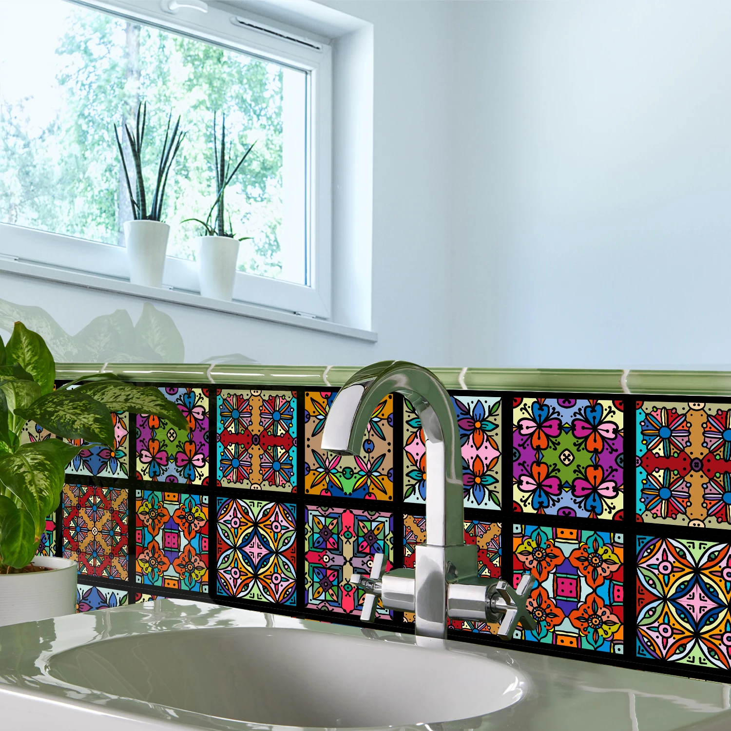 Популярная самоклеящаяся наклейка INS креативный узор домашний стол шкаф