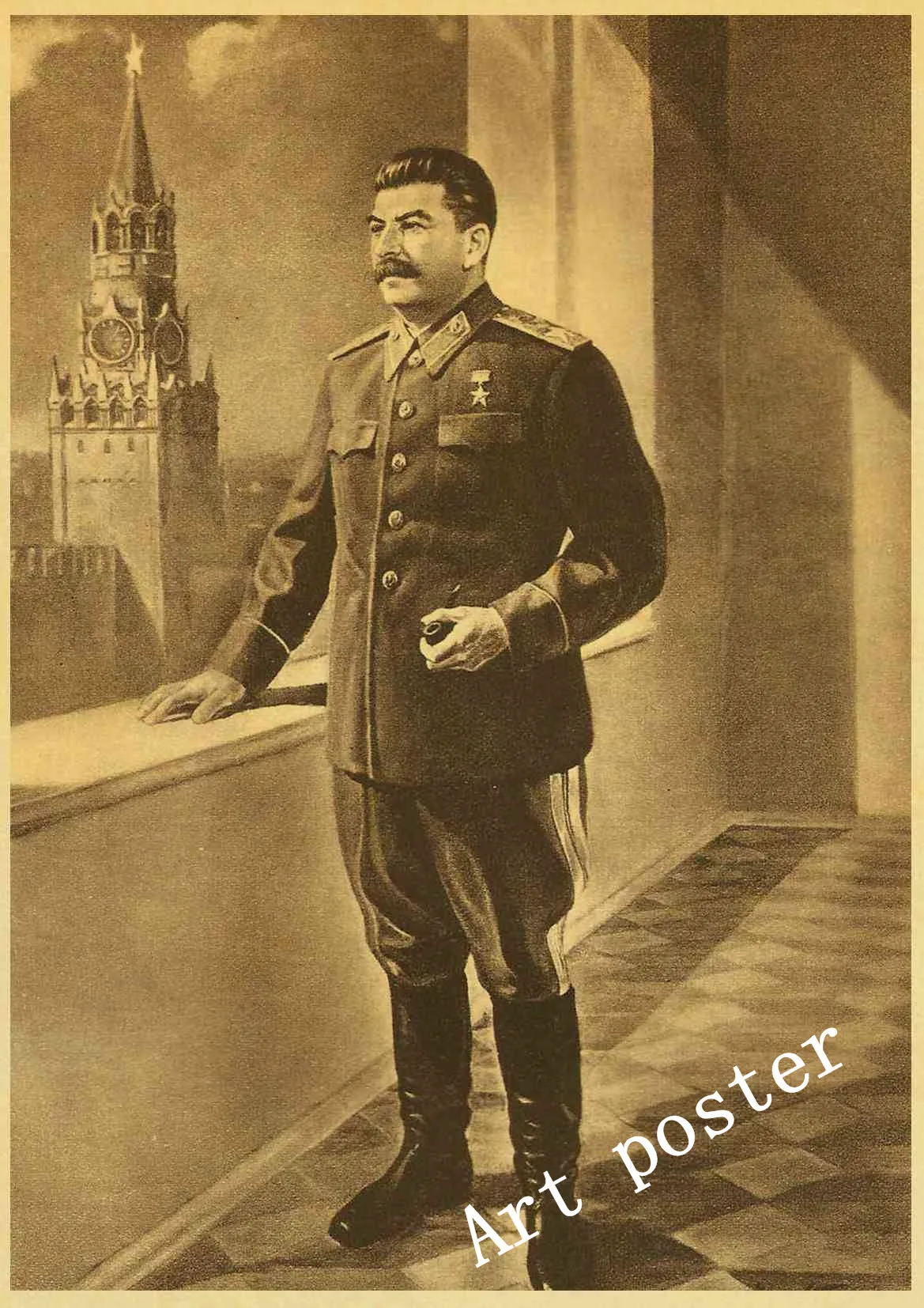 Топ Сталину орден ретро постер Хорошее качество печатных Стена Плакаты для дома