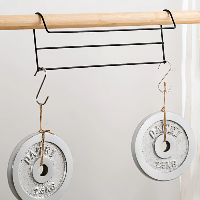 Двухслойная Вешалка из кованого железа экономящая пространство кронштейн для