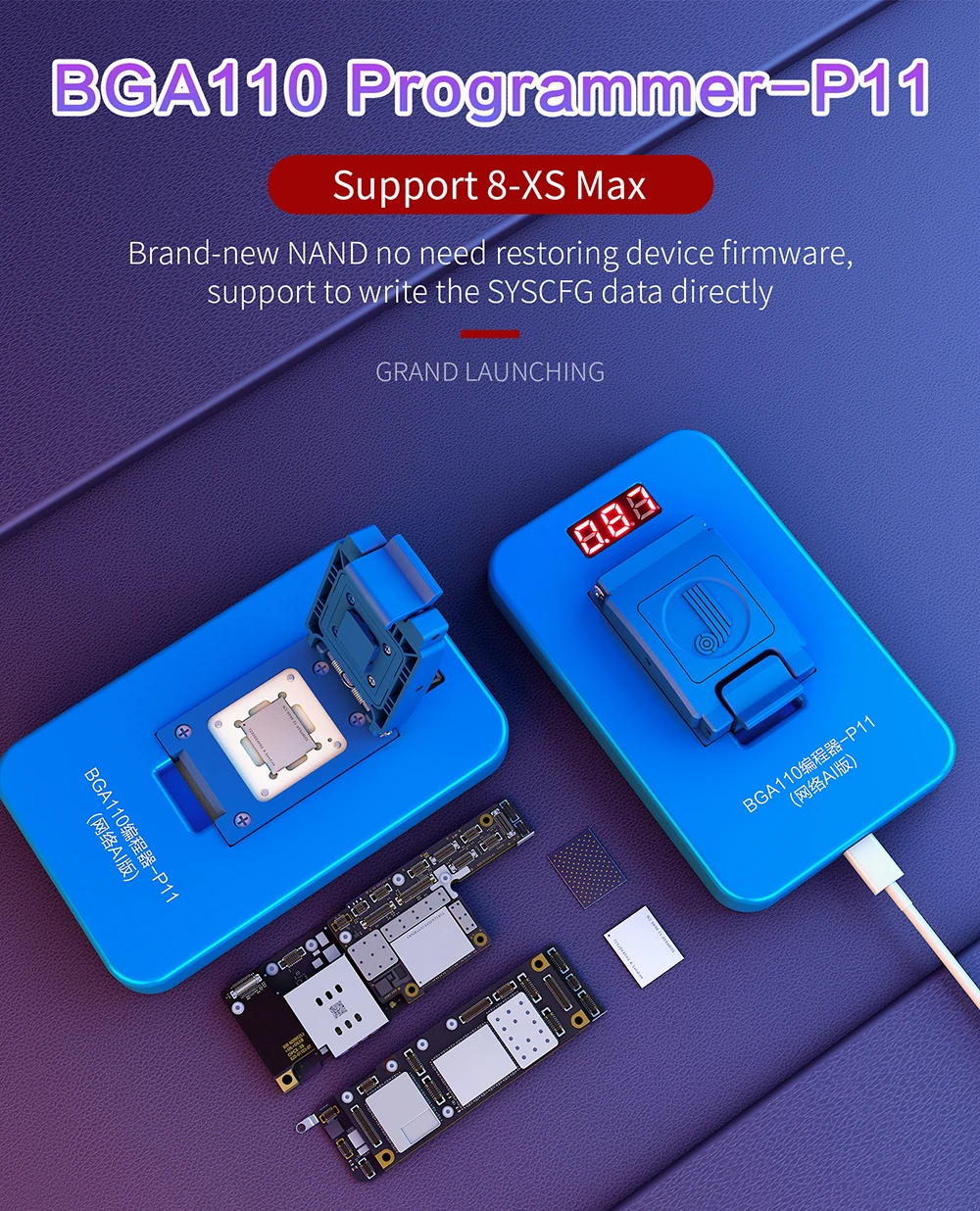 Программатор JC pro1000S NAND JCP11F JCID P7S Nand арматура для iPhone 11 8 Plus X XR XSmax восстановление