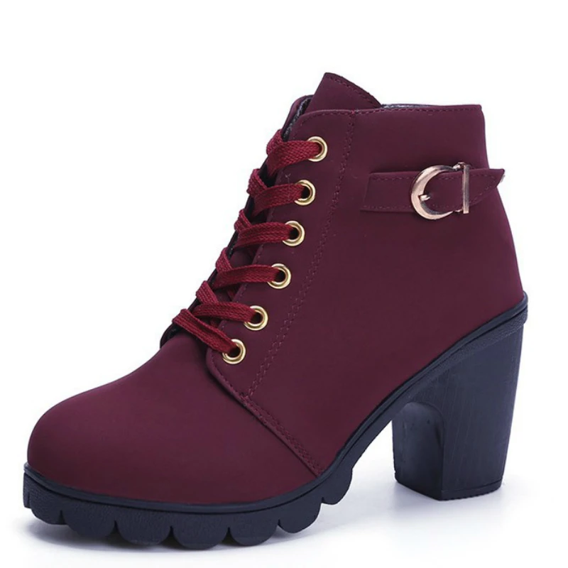 Женские сапоги на высоком каблуке модные осенне зимние для верховой езды высокие