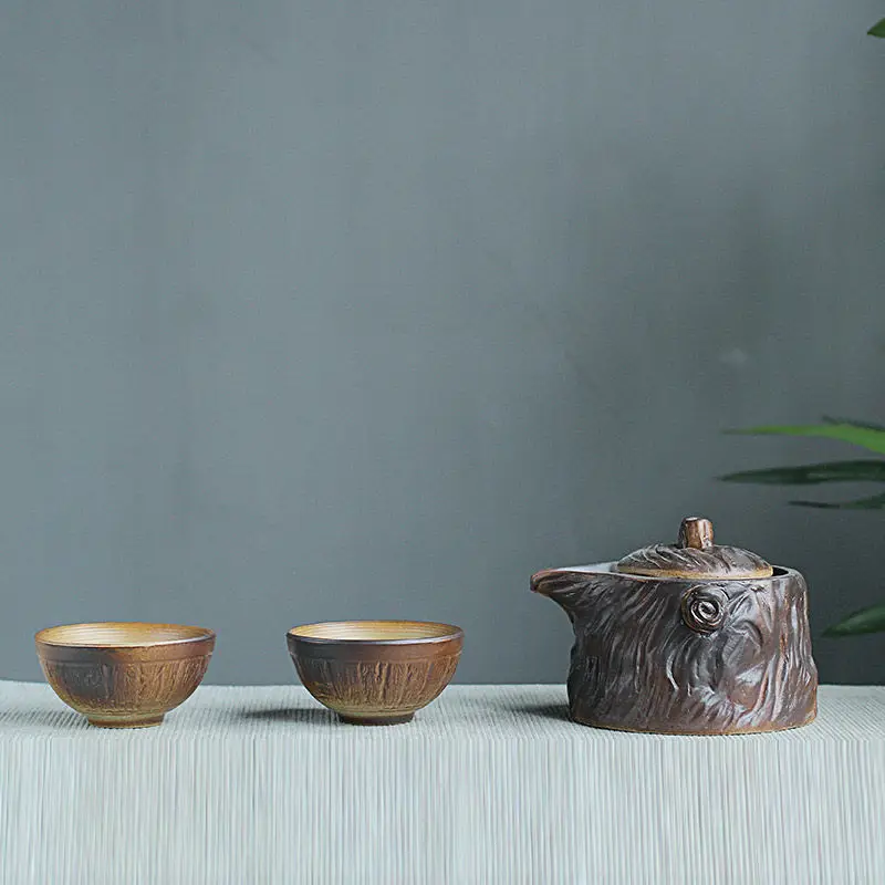 

Дорожный чайный набор, высококачественный бытовой/офисный керамический чайный набор, простой практичный чайный набор