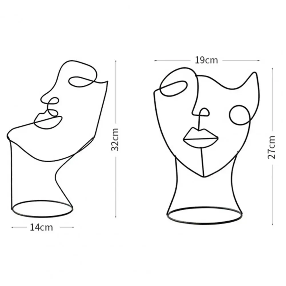 

Art Ornament Abstract Eye-catching Iron Funny Interesting Charact Art Decoration for Home