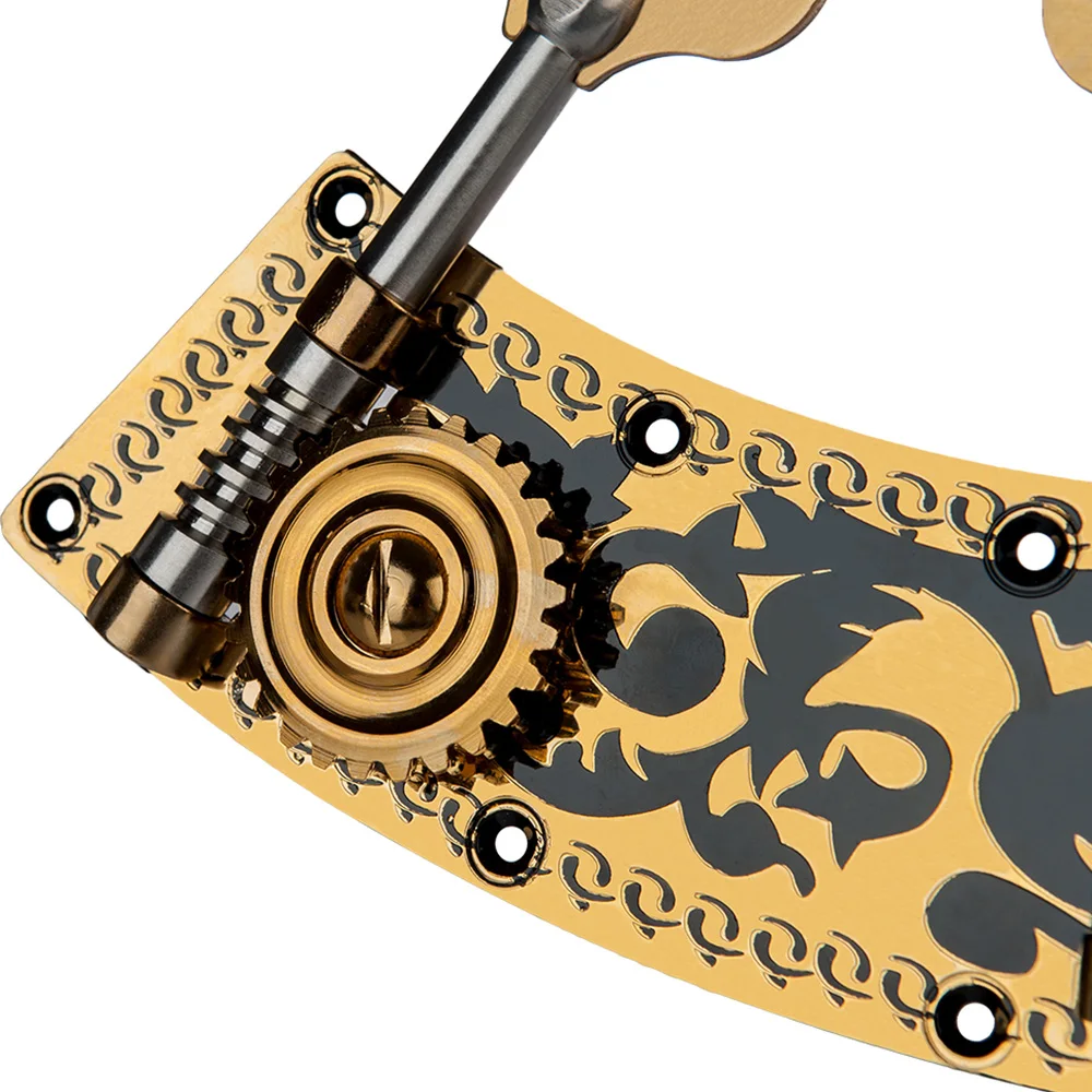 

2pcs Engraved Double Bass Dual Tuning Pegs Tuner Machine Heads Left Right for 1/2 1/4 Double Bass