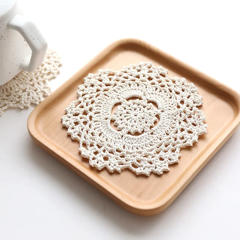 Японский ручной крючок Подставка цветок коврик для обеденного стола коврики