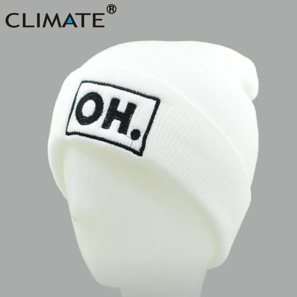 Женская Зимняя Теплая Шапка бини новая мода Белые теплые трикотажные шапки хип