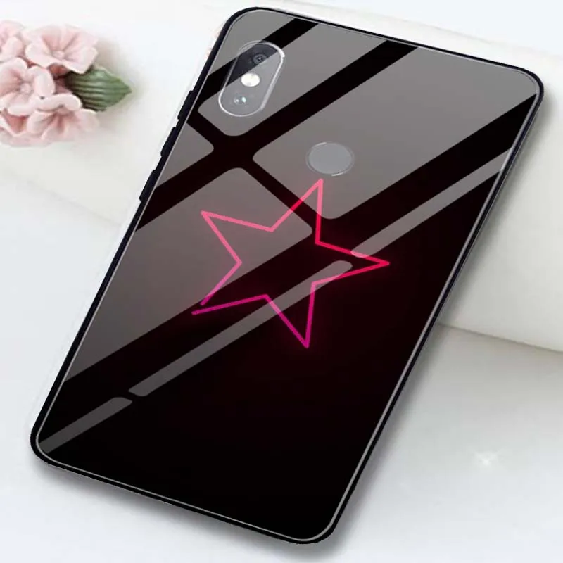 Tempered Glass Phone Cases for Xiaomi Redmi Note 4 4X 5 5A 6 7 7A 8 8A 9 9A 9C Plus Pro Capa Coque Funda Shiny Stars Twinkle | Мобильные