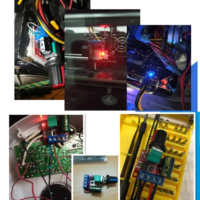 Mini DC-DC 3V 6V 12 24 35V 5A 90W PWM DC модуль контроллера скорости двигателя регулятор