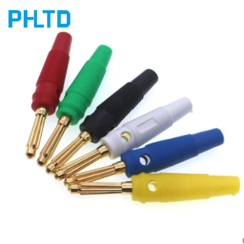 Разъем 4 мм разъем типа &quotбанан&quot вилка медная Сварка Бесплатная Штабелируемая