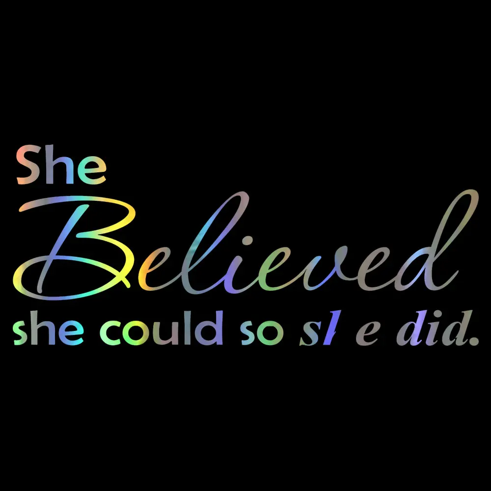 Высота каблука 10 см She Believed Could So Did виниловые наклейки на стены Премиум качество