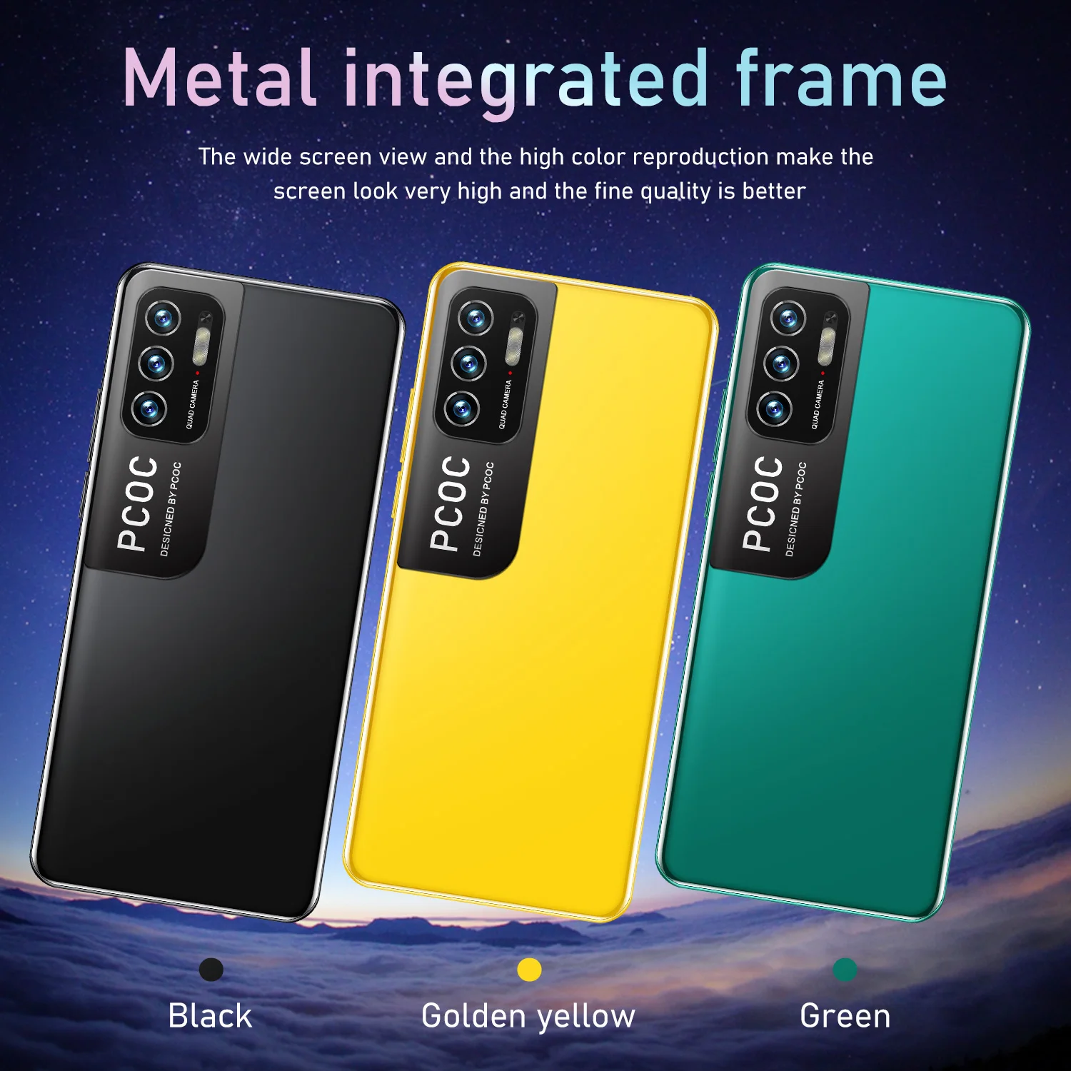 

Global Version Smartphone 6.72" FHD+ Screen Android PCOC M3 Pro 8GB 256G/512GB Octa Core 32MP Triple Camera 6800mAh Battery