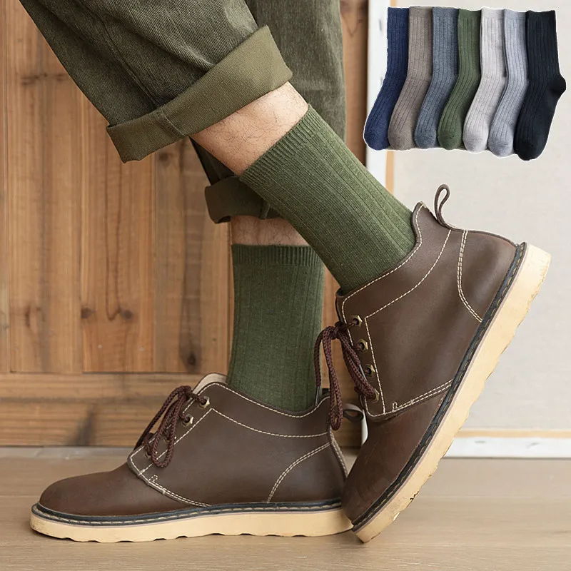 Носки мужские базовые 4 сезона хлопок вязание ребристые дезодорирующие и