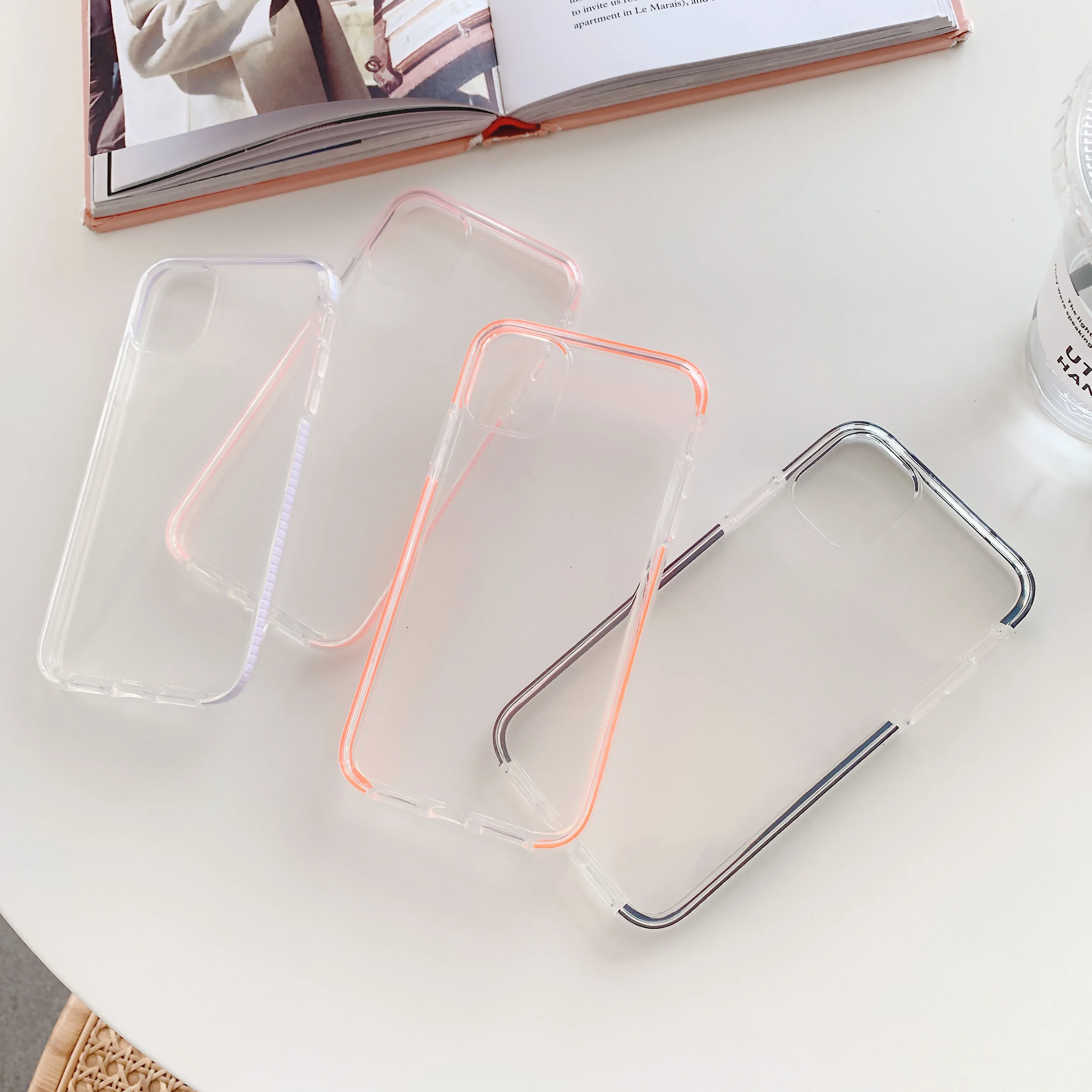 

Shockproof Protection Silicone Phone Case For 11 Pro Max X XS Max XR SE 2020 Translucent For iPhone 8 7 Plus Cases Accessories