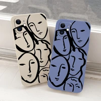 stick figure silicone case for iphone 12 pro max mini 11 pro max x xr xs max se2020 8 7 6 6s plus shockproof soft phone cover