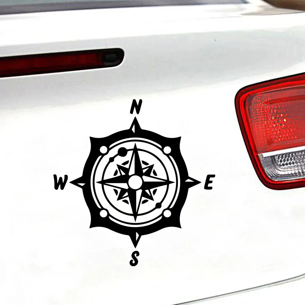 

Cute Compass Car Decal Figure Diy Adhesive Window Car Stickers Waterproof Compass Auto Sticker