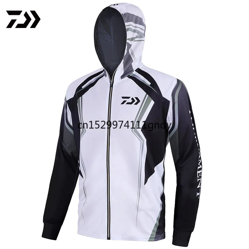 

New DAIWA Fishing Vest Men Long Sleeve Quick Dry Fishing Shirts Outdoor Sports FIshing Clothes DAWA Hooded Fishing Jacket