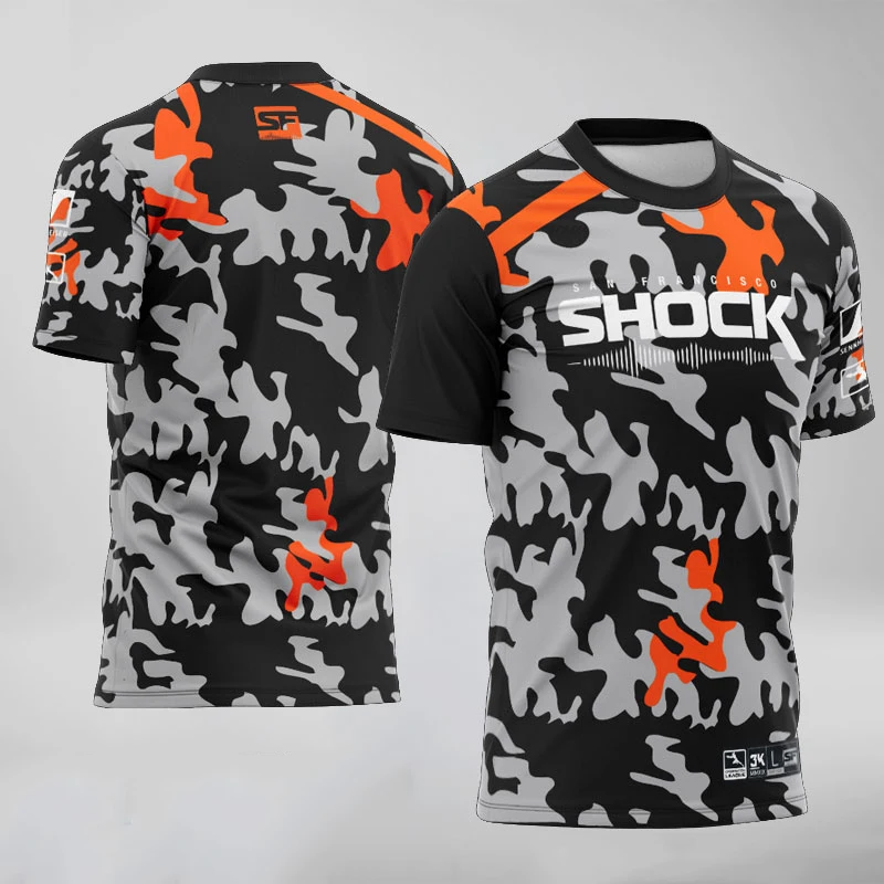 

OWL Team San Francisco Shock Player Jersey Uniform Fans Game Tees Shirt Custom Name T Shirt Customized ID T-shirt Men Women