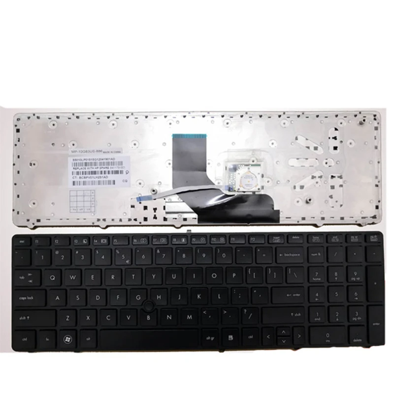 Английская клавиатура для ноутбука HP EliteBook 8560p 8570P 8560B 6560b сменная раскладка