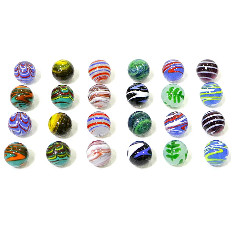 

16MM Colorful Rare Handmade Murano Glass Marbles Balls Ornaments Home Vase Bonsai Decor Accessories Game Pinball Toys For Kids