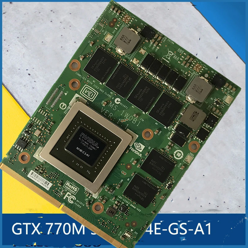 Оригинальный GTX770M GTX 770M N14E-GS-A1 видео Vga Графическая карта 3 Гб оперативной памяти MXM