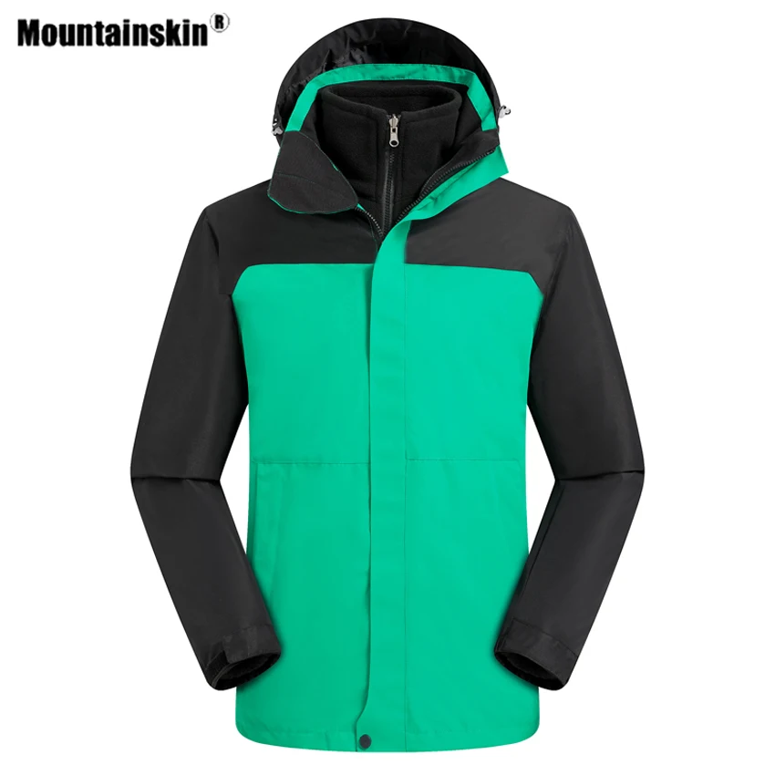Mountainskin зимние мужские и женские походные куртки из 2 предметов толстые уличные