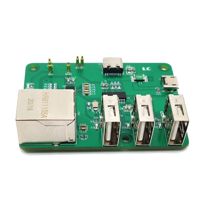 

USB to Ethernet Expansion Board for Raspberry Pi Zero HUB Adapter 3 USB 10/100Mbps Ethernet Interface