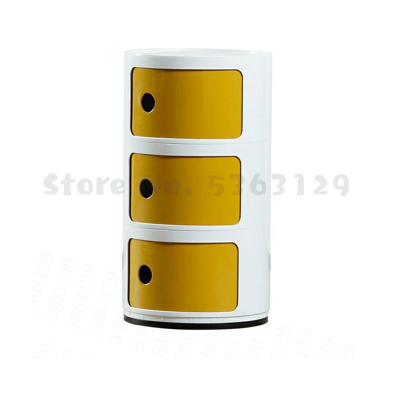 

Скандинавский прикроватный столик Ins с сеткой, красный, современный минималистичный белый круглый креативный маленький шкаф, Простой пласт...