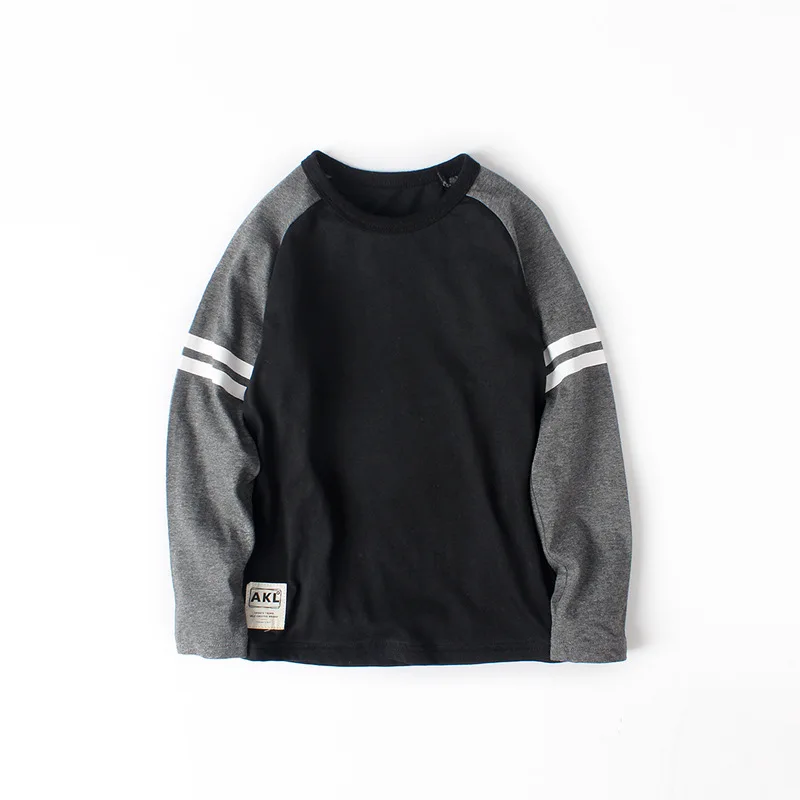 

2020 Boy's Contrast Color Raglan T-shirt Children's Long Sleeve Print Shirt Spring And Autumn Children's Wear Hot Sale!