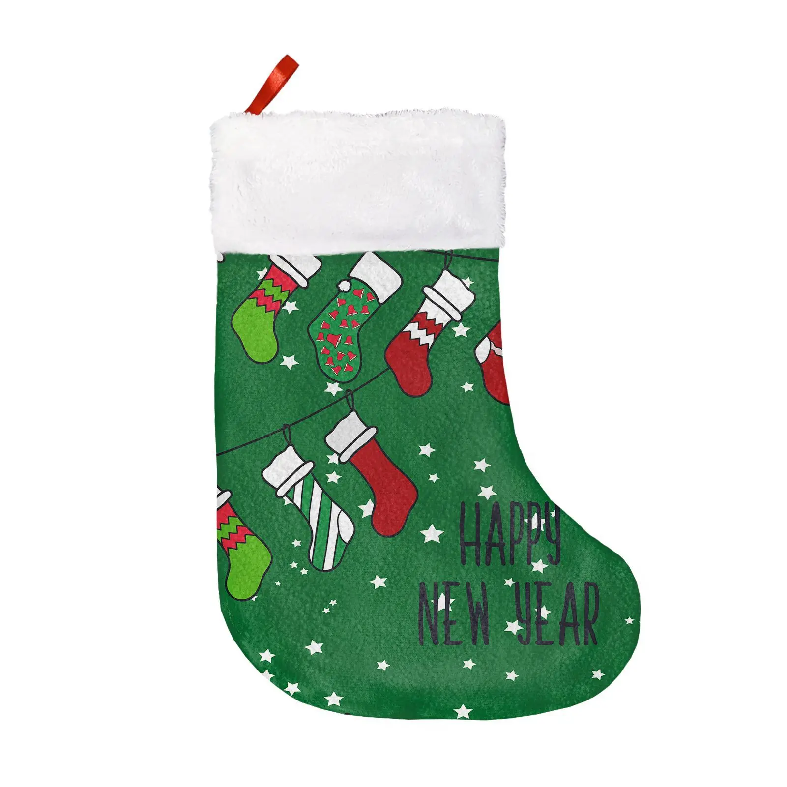 Dropshipping Personalized Custom Picture Christmas Stockings Santa Claus Sock Gift Kids Candy Bag Hanging Xmas Tree Ornament | Дом и сад