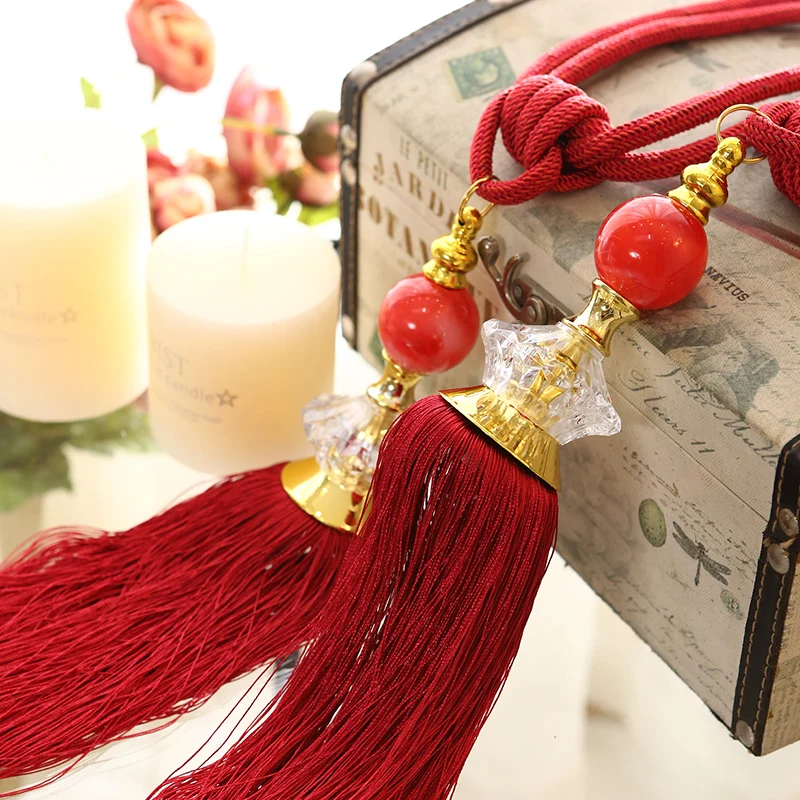 

2 Pcs Simple Curtain Hanging Ball Curtains Tassels Curtain Tiebacks Bandages Brushes Curtain Holder Curtain Accessories