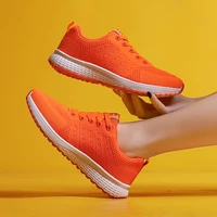 women casual shoes woman sneakers orange breathable fly weaving trainers women tenis feminino pink green eur size 35 42