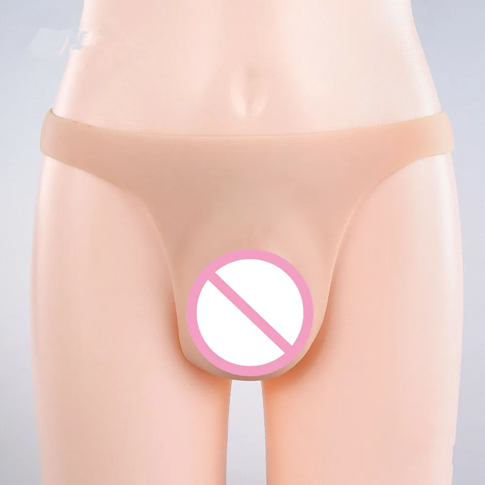 Силиконовое Т-образное влагалище трусики ложное Трансвестит CD Coplay нижнее белье