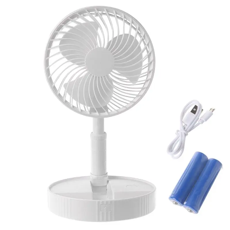 

Telescopic Folding USB Fan Desktop Silent Cooling Fan 3 Speed Adjustable Air Cooler for Home Office Car Use