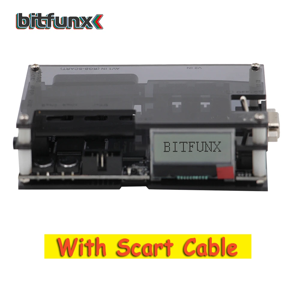 Bitfunx OSSC HDMI конвертер комплект прозрачный черный для Ретро игровой консоли комплект обновления с Scart кабель