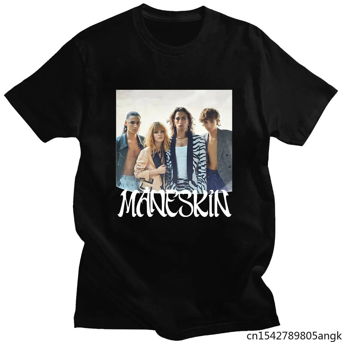 

Anime Maneskin Men's Harajuku Print Unisex Short Sleeve O-neck Tshirts Breathable Vintage Creative Streetwear Couple