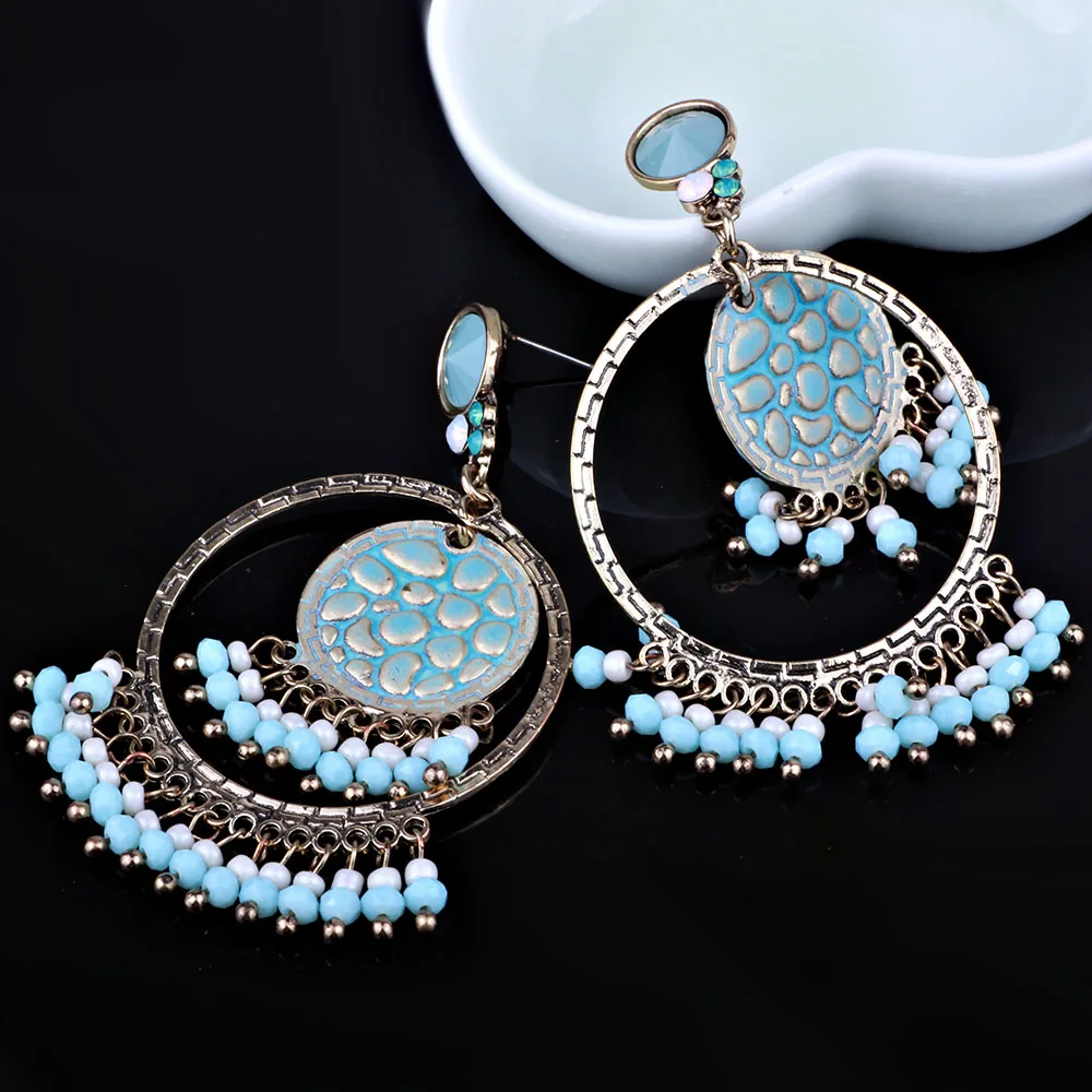 Ювелирные изделия FARLENA круглые дизайнерские серьги ручной работы из бисера в